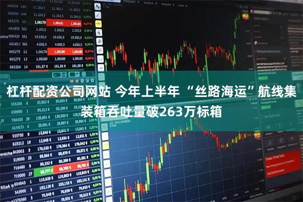 杠杆配资公司网站 今年上半年 “丝路海运”航线集装箱吞吐量破263万标箱